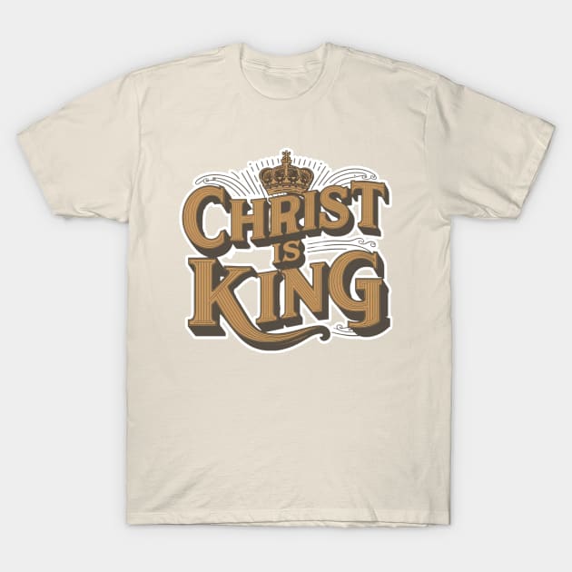 Christ is King Retro Design T-Shirt by Reformed Fire